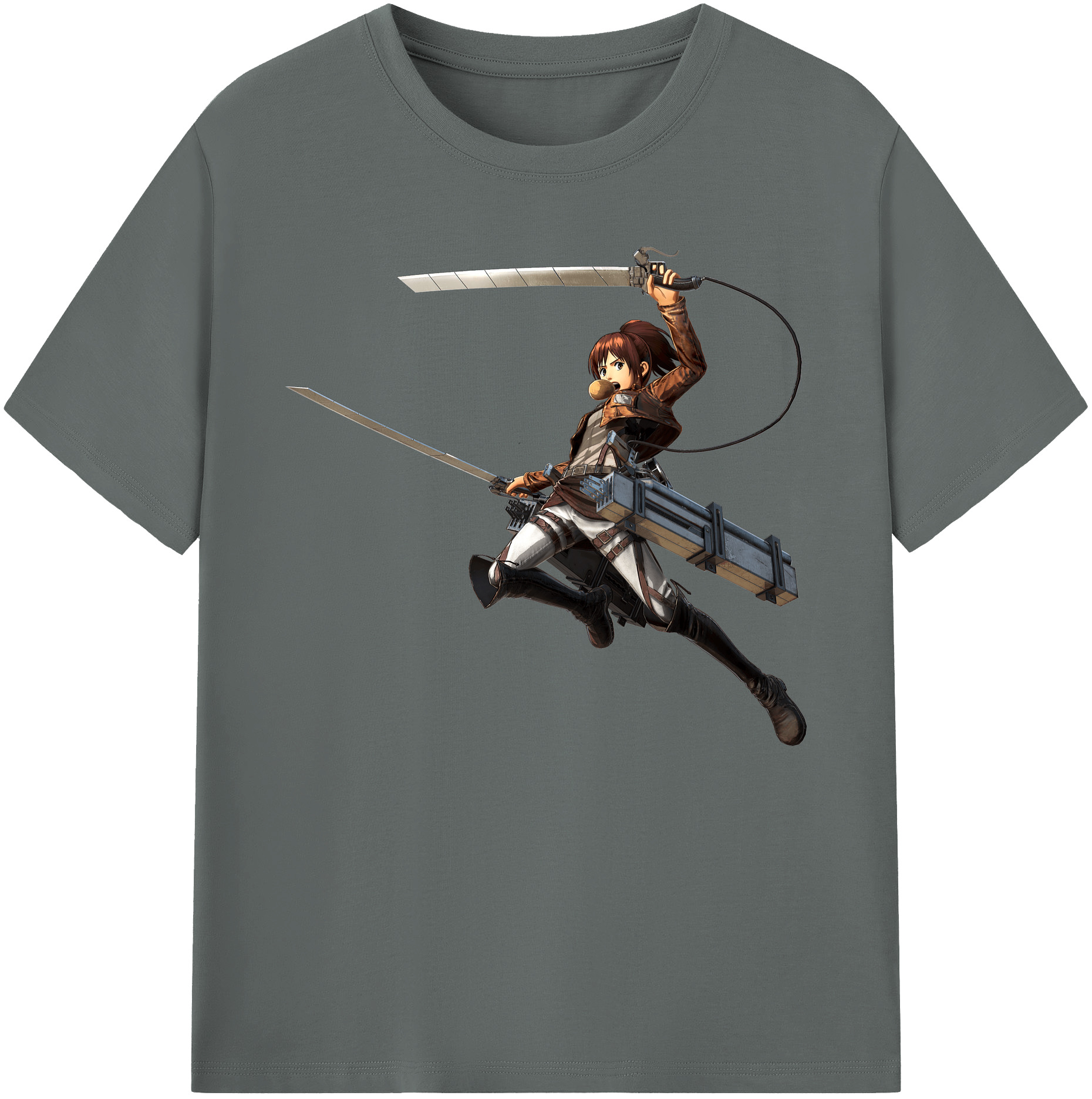 （画像用） 進撃の巨人 サシャ·ブラウス Attack on Titan Sasha Blaus 綿100％ メンズ半袖Tシャツ｜肌触りやわらか＆通気性